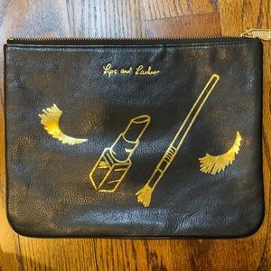 Rebecca Minkoff leather pouch 10 x 8 inches - like new